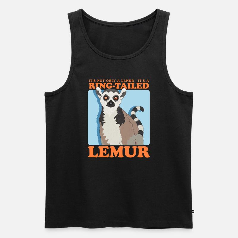 Lemur Katta Ringelschwanz Lemure Geschenk - Männer Premium Bio Tank Top - Schwarz