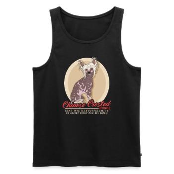 Chinese Crested Chinese Crested Gift - Men's Premium Organic Tank Top - black - Front - AI Model Male 178 light (178cm)