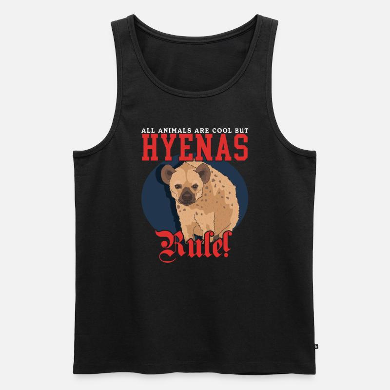 Hyäne Hyänen Tüpfelhyäne Geschenk - Männer Premium Bio Tank Top - Schwarz