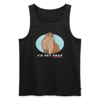 Murmeltiere Mankai Munggen Groundhog Geschenk - Männer Premium Bio Tank Top - Schwarz - Vorne - AI Model Male 178 light (178cm)