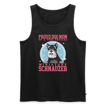 Schnauzer miniature Maman Schnauzer Chien Maman Cadeau - Débardeur bio Premium Homme - noir - Devant - Michal (187cm)