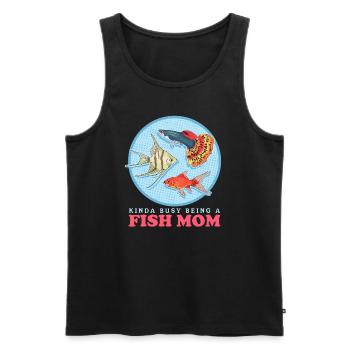Poisson d’aquarium Maman Aquariophile Aquariophile Cadeau - Débardeur bio Premium Homme - noir - Devant - Michal (187cm)