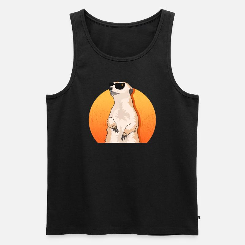 Erdmännchen Cool Lustiges Erdmännchen Geschenk - Männer Premium Bio Tank Top - Schwarz