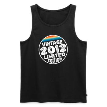 Vintage 2012 Geburtstag Geschenk Kinderparty - Männer Premium Bio Tank Top - Schwarz - Vorne - AI Model Male 178 light (178cm)