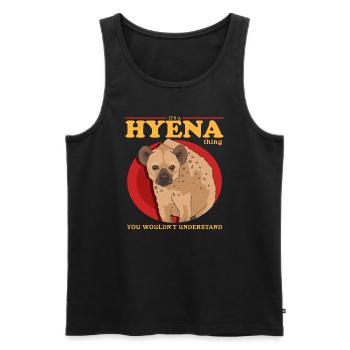Hyena, Hyena, Spotted Hyena, Gift - Men's Premium Organic Tank Top - black - Front - AI Model Male 178 light (178cm)