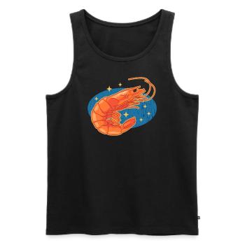 Crevette crabe, amoureux du crabe, cadeau de crabe - Débardeur bio Premium Homme - noir - Devant - Michal (187cm)