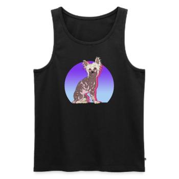 Chinesischer Schopfhund Chinese Cresteds Geschenk - Männer Premium Bio Tank Top - Schwarz - Vorne - AI Model Male 178 light (178cm)