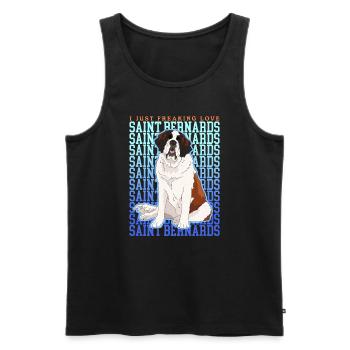 Bernhardiner Hund St. Bernhardshund Geschenk - Männer Premium Bio Tank Top - Schwarz - Vorne - AI Model Male 178 light (178cm)