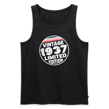 Limited Edition since 1937 Birthday Gift - Men's Premium Organic Tank Top - black - Front - Michal (187cm)