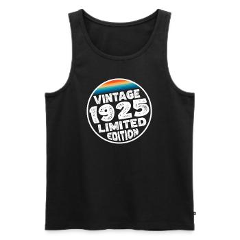Limited Edition since 1925 Geburtstag Geschenk - Männer Premium Bio Tank Top - Schwarz - Vorne - Michal (187cm)