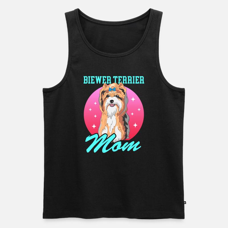 Biewer Terrier Mom Hundebesitzer Geschenk - Männer Premium Bio Tank Top - Schwarz