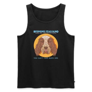 Spinone Italiano Cadeau Chien Italien - Débardeur bio Premium Homme - noir - Devant - AI Model Male 178 light (178cm)