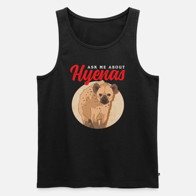 Hyäne Hyänen Tüpfelhyäne Geschenk - Männer Premium Bio Tank Top - Schwarz