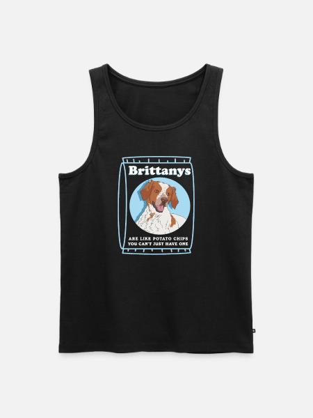 Brittany Epagneul Breton Dog Gift - Men's Premium Organic Tank Top - black