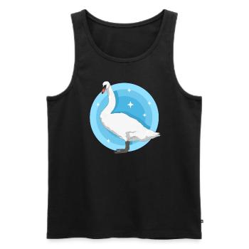 Swan Swan Lover Swans Gift - Men's Premium Organic Tank Top - black - Front - AI Model Male 178 light (178cm)