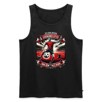 Legendärer 1974er Jahrgang Fussball Geschenk - Männer Premium Bio Tank Top - Schwarz - Vorne - Michal (187cm)