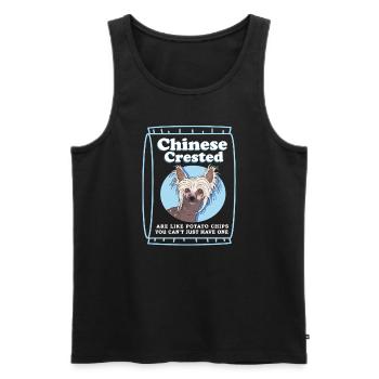 Chinesischer Schopfhund Chinese Cresteds Geschenk - Männer Premium Bio Tank Top - Schwarz - Vorne - AI Model Male 178 light (178cm)