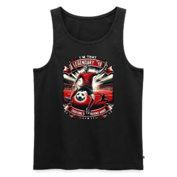 Legendärer 1949er Jahrgang Fussball Geschenk - Männer Premium Bio Tank Top - Schwarz - Vorne - Michal (187cm)