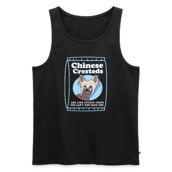 Chinesischer Schopfhund Chinese Cresteds Geschenk - Männer Premium Bio Tank Top - Schwarz - Vorne - AI Model Male 178 light (178cm)