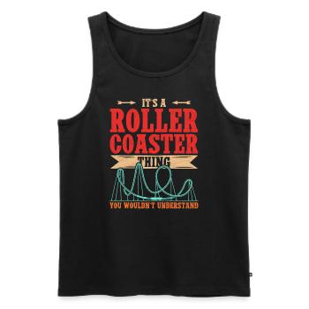 Roller Coaster Roller Coaster Gift - Men's Premium Organic Tank Top - black - Front - AI Model Male 178 light (178cm)