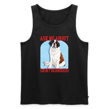 Bernhardiner Hund St. Bernhardshund Geschenk - Männer Premium Bio Tank Top - Schwarz - Vorne - AI Model Male 178 light (178cm)