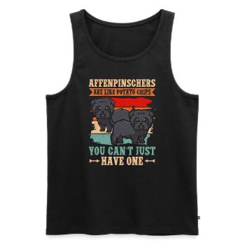 Affenpinscher Monkey Terrier Dog Owner Gift - Men's Premium Organic Tank Top - black - Front - AI Model Male 178 light (178cm)