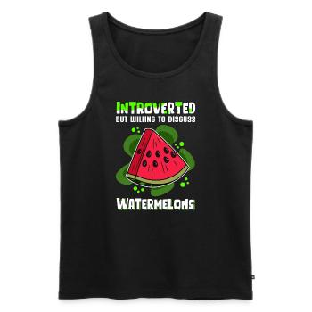 Watermelon Angurie Arbuse Pastry Gift - Men's Premium Organic Tank Top - black - Front - AI Model Male 178 light (178cm)