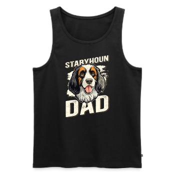Cadeau de propriétaire de chien Stabyhoun Dad Stabijhoun - Débardeur bio Premium Homme - noir - Devant - Michal (187cm)