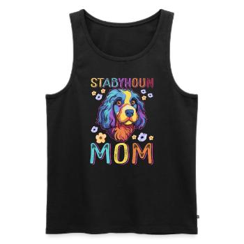 Cadeau de propriétaire de chien Stabyhoun Mom Stabijhoun - Débardeur bio Premium Homme - noir - Devant - Michal (187cm)