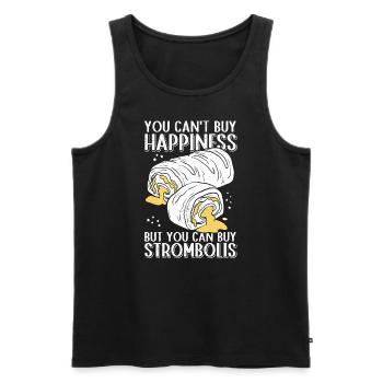 Stromboli Strombolis Pizza Calzone Gift - Men's Premium Organic Tank Top - black - Front - AI Model Male 178 light (178cm)