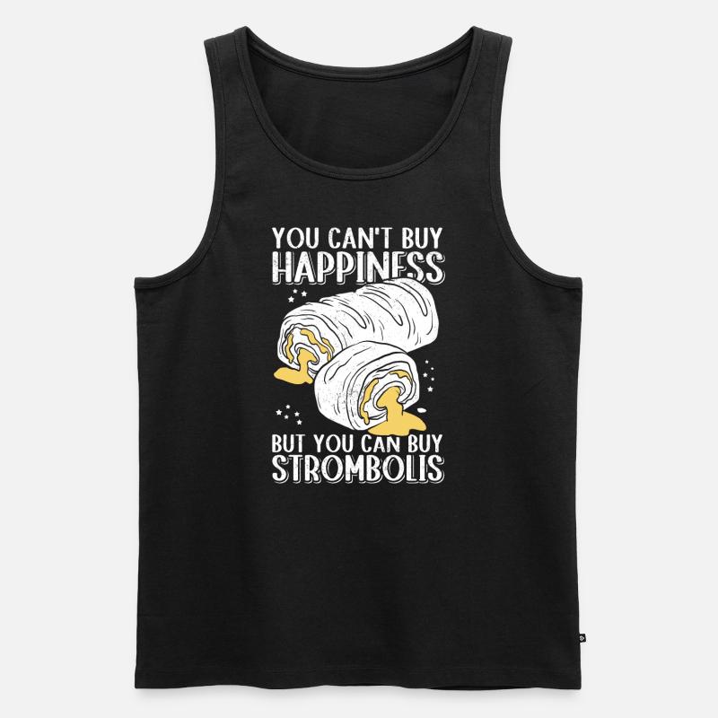Stromboli Strombolis Pizza Calzone Geschenk - Männer Premium Bio Tank Top - Schwarz