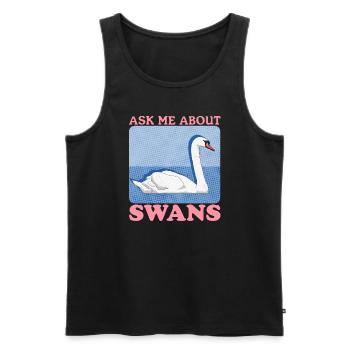 Swans Swans Swan Lover Gift - Men's Premium Organic Tank Top - black - Front - AI Model Male 178 light (178cm)