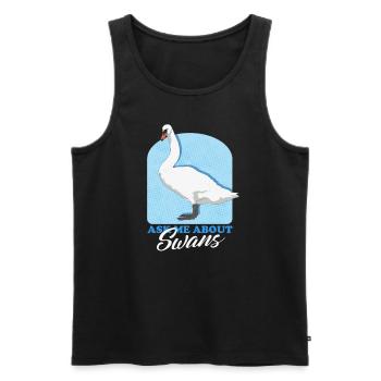 Schwäne Schwan Schwanenliebhaber Geschenk - Männer Premium Bio Tank Top - Schwarz - Vorne - Michal (187cm)
