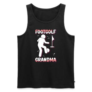 Footgolf Oma Fußballgolf Footgolfer Geschenk - Männer Premium Bio Tank Top - Schwarz - Vorne - Michal (187cm)