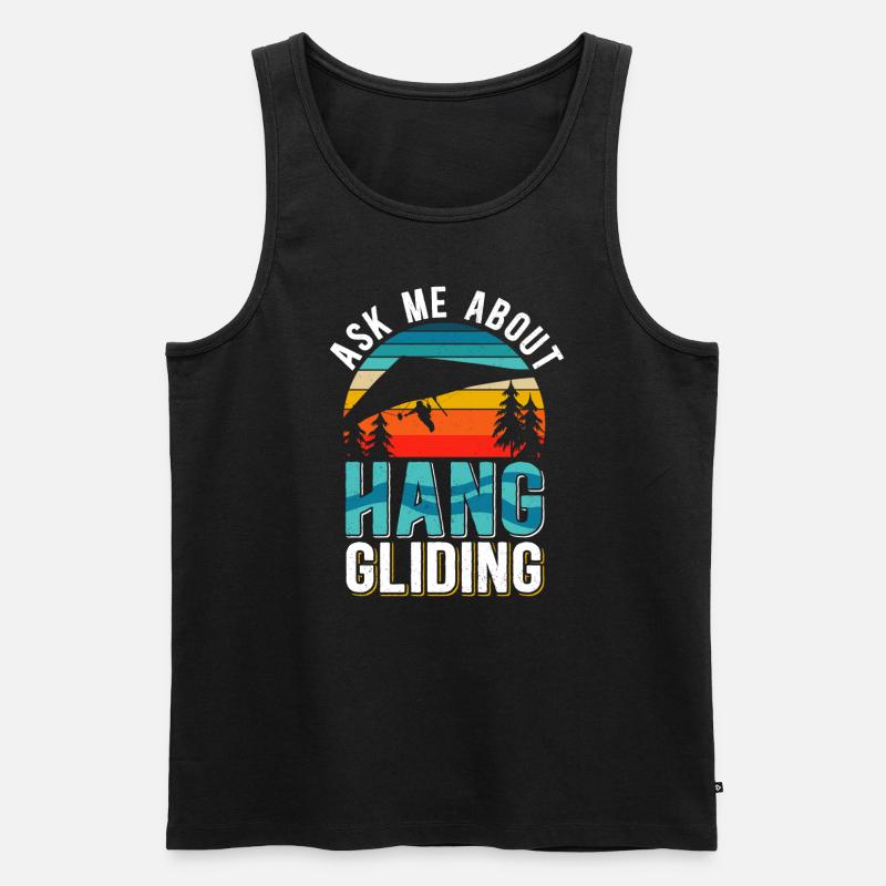 Hang Gliding Hängegleiter Hanggliding Geschenk - Männer Premium Bio Tank Top - Schwarz
