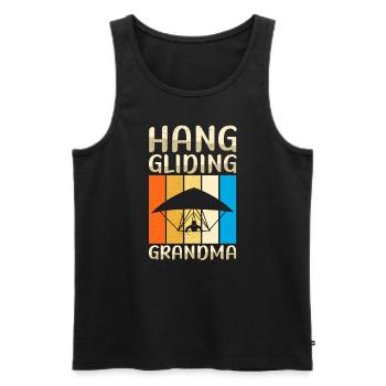 Hang Gliding Oma Hängegleiter Geschenk - Männer Premium Bio Tank Top - Schwarz - Vorne - AI Model Male 178 light (178cm)