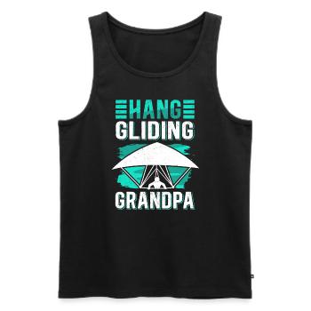 Hang Gliding Opa Hängegleiter Geschenk - Männer Premium Bio Tank Top - Schwarz - Vorne - AI Model Male 178 light (178cm)