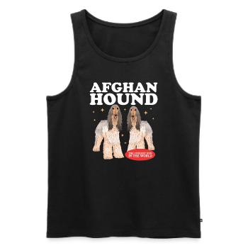Afghan Hound Dog Owner Gift - Men's Premium Organic Tank Top - black - Front - Michal (187cm)