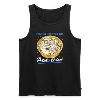 Salade de pommes de terre avec mayonnaise cadeau - Débardeur bio Premium Homme - noir - Devant - Michal (187cm)