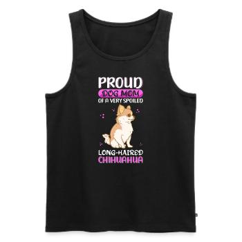 Langhaariger Chihuahua Mom Hundebesitzer Geschenk - Männer Premium Bio Tank Top - Schwarz - Vorne - Michal (187cm)