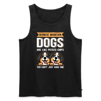 Bernese Mountain Dog Swiss Mountain Dog Gift - Men's Premium Organic Tank Top - black - Front - Michal (187cm)