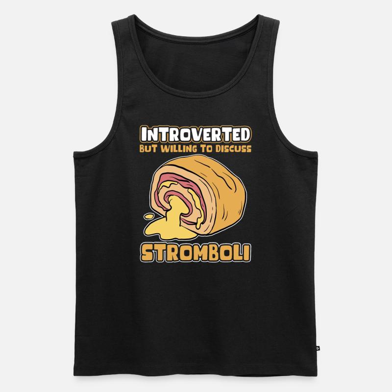 Stromboli Calzone Pizza Strombolis Gift - Men's Premium Organic Tank Top - black