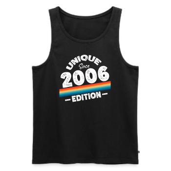 Unique Since 2006 Edition Birthday Vintage 2006 - Men's Premium Organic Tank Top - black - Front - AI Model Male 178 light (178cm)