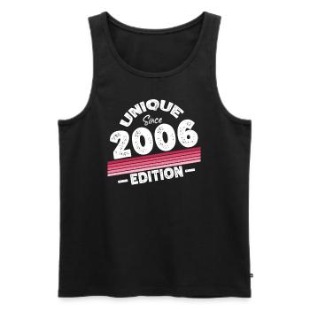 Unique Since 2006 Edition Birthday Vintage 2006 - Men's Premium Organic Tank Top - black - Front - AI Model Male 178 light (178cm)