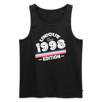 Unique Since 1998 Edition Birthday Vintage 1998 - Men's Premium Organic Tank Top - black - Front - Michal (187cm)