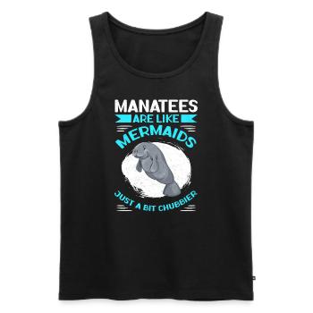 Manatee Manatee Manatee Manatees Gift - Men's Premium Organic Tank Top - black - Front - AI Model Male 178 light (178cm)