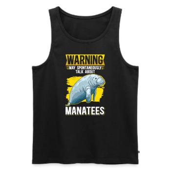 Manatee Manatee Manatee Manatee Gift - Men's Premium Organic Tank Top - black - Front - AI Model Male 178 light (178cm)