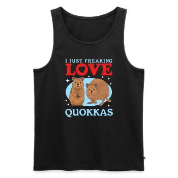 Quokkas Kurzschwanzkänguru Quokka Geschenk - Männer Premium Bio Tank Top - Schwarz - Vorne - AI Model Male 178 light (178cm)