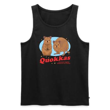 Quokkas Shorttail Kangaroo Cute Quokka Gift - Men's Premium Organic Tank Top - black - Front - Michal (187cm)