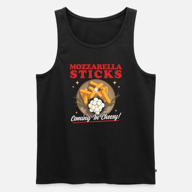 Mozzarella Sticks Mozzarella-Sticks Geschenk - Männer Premium Bio Tank Top - Schwarz